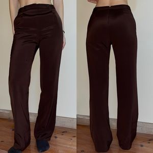 Carolina Herrera Brown Wide Leg Pants